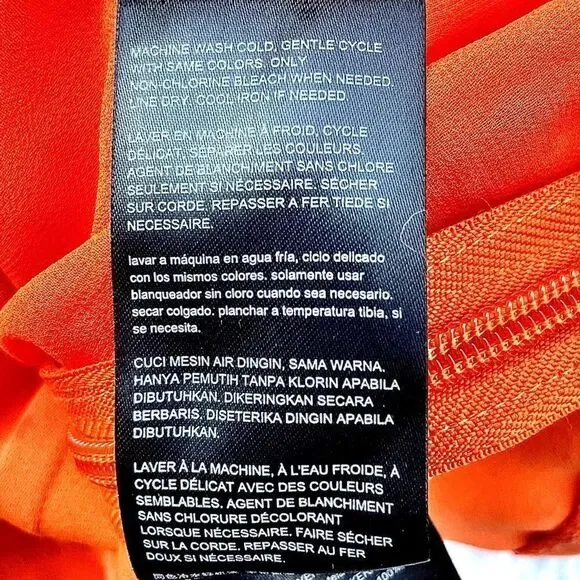 Bebe Orange Tiered Bell Sleeve Blouse - Picture 8 of 8